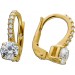 Ohrring Ohrhänger Gelbgold 9 Karat 16 feinste Zirkonia Diamant Look