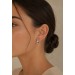 Brillant Platin 950 Klappcreolen 15mm Natur Diamanten 0.09ct 