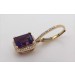Ohrhänger Gelbgold 585 violett Amethyst Edelsteine 98 Diamanten