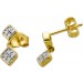 Diamantohrstecker Gelbgold 585 14K Diamanten 0.09ct Dancing Stones