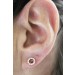 Happy Lady Brillant Ohrstecker Gelbgold 585 rote Rubine Brillanten