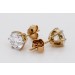 Solitär Ohrstecker 2.0ct F VSI Gelbgold 585 14K Lab Grown Diamanten