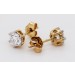 Solitär Ohrstecker 0.80ct F VSI Gelbgold 585 14K Lab Grown Diamanten