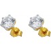 Solitär Ohrstecker 1.50ct F VSI Gelbgold 585 14K Lab Grown Diamanten 