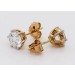 Solitär Ohrstecker 1.50ct F VSI Gelbgold 585 14K Lab Grown Diamanten 