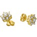 Ohrstecker Gelbgold 333 8 Karat weiße Zirkonia Steine 