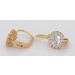 Ohrhänger Gelbgold 585 14 Karat weiße Zirkonia Steine Brillantlook 