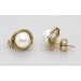Perlenohrstecker Gelbgold 333 8K Süßwasserperlen 7.6mm