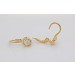 Ohrringe Gelbgold 333 8 Karat weisse Zirkonia Steine 