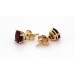 Granat Ohrstecker Gelbgold 585 14K rote Edelstein Herzen