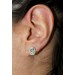 Blautopas Ohrstecker Gelbgold 585 14K blaue Edelsteine Zirkonia