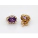 Amethyst Ohrstecker Gelbgold 585 14K lila Edelsteine Zirkonia 