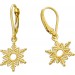 Ohrhänger Gelbgold 585 14 Karat Schneeflocken Design 