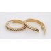 Creolen 17mm Gelbgold 333 8 Karat weiße Zirkonia Diamantlook