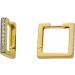 Brillant Creolen Gold 585 14K Natur Diamanten 0.15ct