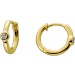Diamant Creolen Gelbgold 585 14K 2 Brillanten 0.04ct TW 