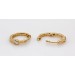 Diamant Creolen Gelbgold 585 14K 2 Brillanten 0.04ct TW 