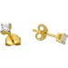 Diamant Ohrstecker 0.20ct Gold 585 14K Lab Grown Diamanten Princess Cut 
