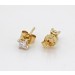 Diamant Ohrstecker 0.20ct Gold 585 14K Lab Grown Diamanten Princess Cut 