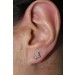 Brillant Ohrstecker 1ct Princess CutGold 585 14K Lab Grown  F VS