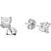 Brillant Ohrstecker 1ct Princess Cut Weissgold 585 14K Lab Grown
