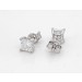 Brillant Ohrstecker 1ct Princess Cut Weissgold 585 14K Lab Grown