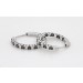 Lab Grown Creolen 0.50ct Weißgold 585 14K weiße schwarze Diamanten