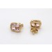 Morganit Ohrstecker Gold 585 14K rosa Edelsteine 2.20ct