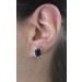 Saphir Ohrstecker Gold 585 14K blaue Edelsteine 5.8ct