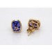 Tansanit Ohrstecker Gold 585 14 Karat lila Edelsteine 2.8ct