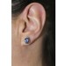 Tansanit Ohrstecker Gold 585 14 Karat lila Edelsteine 2.8ct