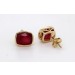 Rubin Ohrstecker Gold 585 14 Karat rote Edelsteine 5.80ct
