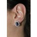 Saphir Ohrstecker Weißgold 585 14K blaue Edelsteine Lab Grown Diamanten 