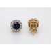 Saphir Ohrstecker Gold 585 14K blaue Edelsteine Lab Grown Diamanten