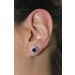 Saphir Ohrstecker Gold 585 14K blaue Edelsteine Lab Grown Diamanten