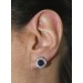 Saphir Ohrstecker Weißgold 585 14K blaue Edelsteine Lab Grown Diamanten 