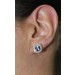 Tansanit Ohrstecker Gold 585 14K lila Edelsteine Lab Grown Diamanten
