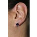 Saphir Ohrstecker Weißgold 585 14K blaue Edelsteine Lab Grown Diamanten 