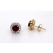 Rubin Ohrstecker Gold 585 14K rote Edelsteine Lab Grown Diamanten 