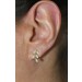 Brillant Blatt Ohrstecker Gold 585 14K Diamanten 0.16ct