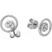 Brillant Ohrringe Weißgold 585 14K Natur Diamanten 0.30ct 