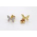 Schmetterling Ohrstecker Gold 585 14 Karat Diamanten 0.23ct