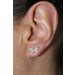 Schmetterling Ohrstecker Gold 585 14 Karat Diamanten 0.23ct