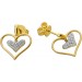 Herz Ohrstecker Gold Weißgold 585 14K Diamanten 0.21ct