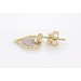 Herz Ohrstecker Gold Weißgold 585 14K Diamanten 0.21ct