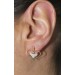 Herz Ohrstecker Gold Weißgold 585 14K Diamanten 0.21ct