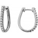 Creolen Hoops Platin 950 Natur Diamanten 0.25ct