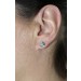 Solitär Ohrstecker Platin 950 blaue Natur Diamanten 0.50ct