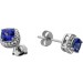Tansanit Ohrstecker Platin 950 blaue Edelsteine 1.3ct Natur Diamanten 0.2ct