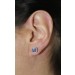 Tansanit Ohrstecker Platin 950 blaue Edelsteine 1.3ct Natur Diamanten 0.2ct
